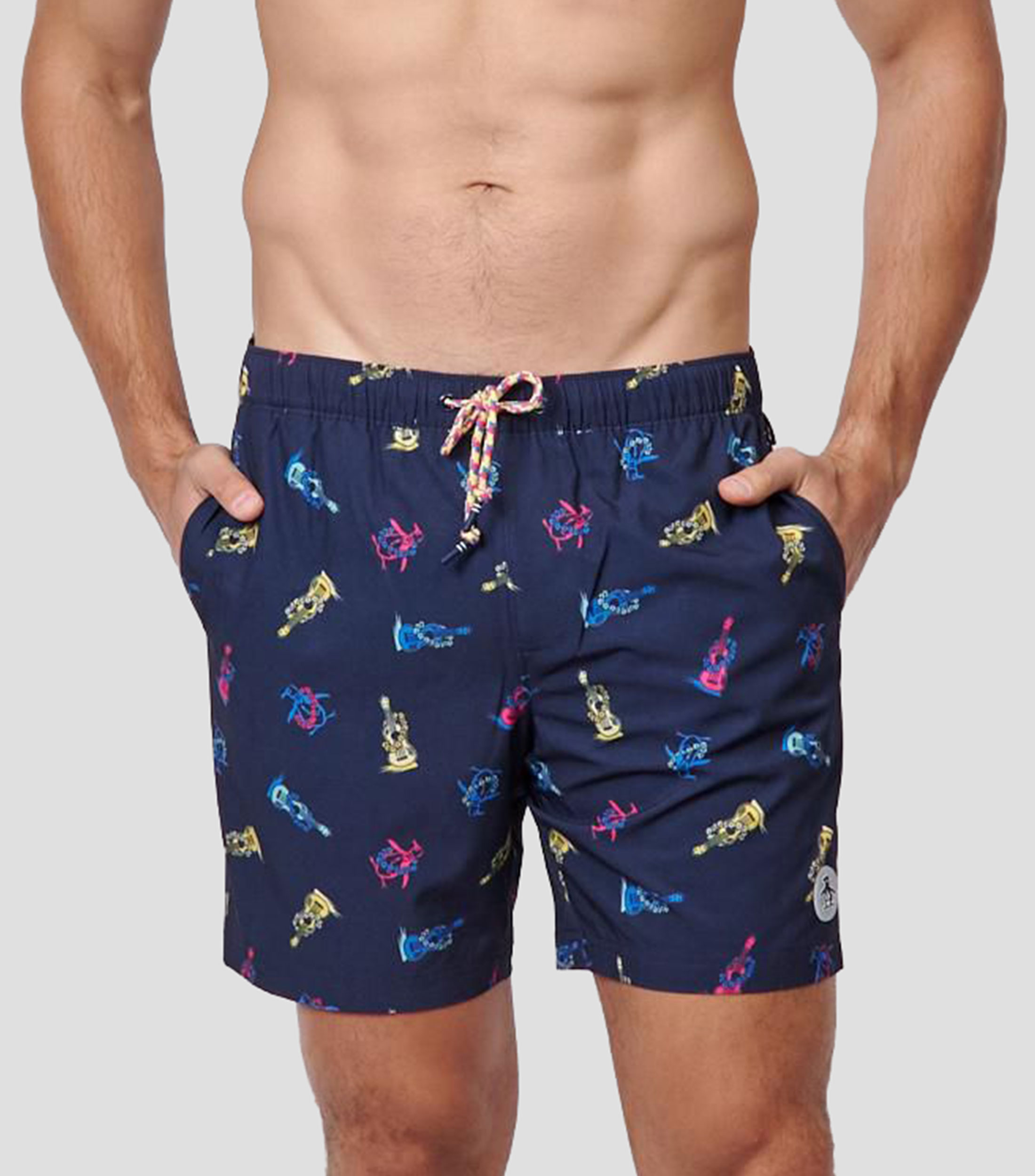 Traje de baño largo estampado Hombre